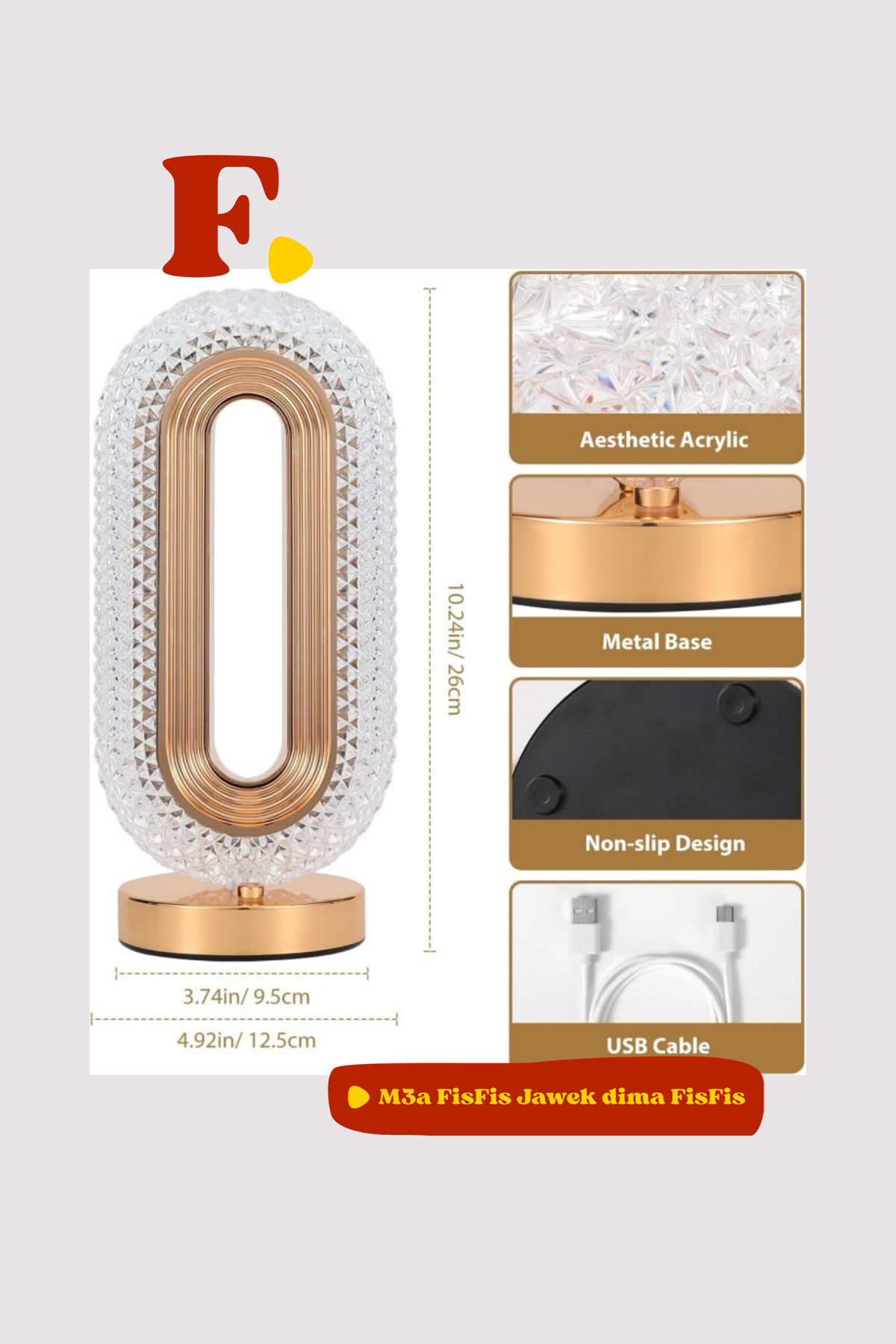💡 Lampe de Table LED Sans Fil Rechargeable – 3 Modes