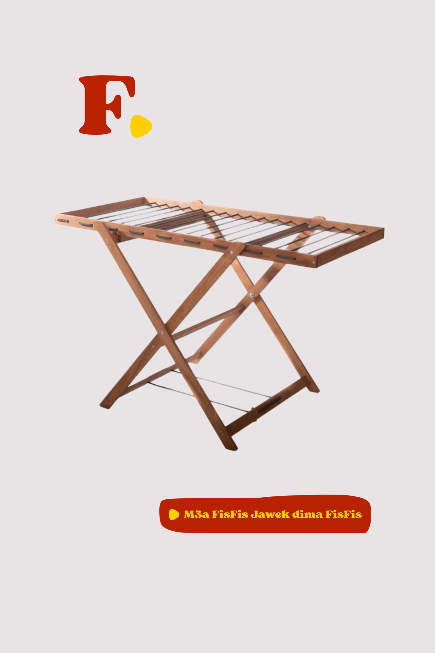 Sèche linge pliable en bois