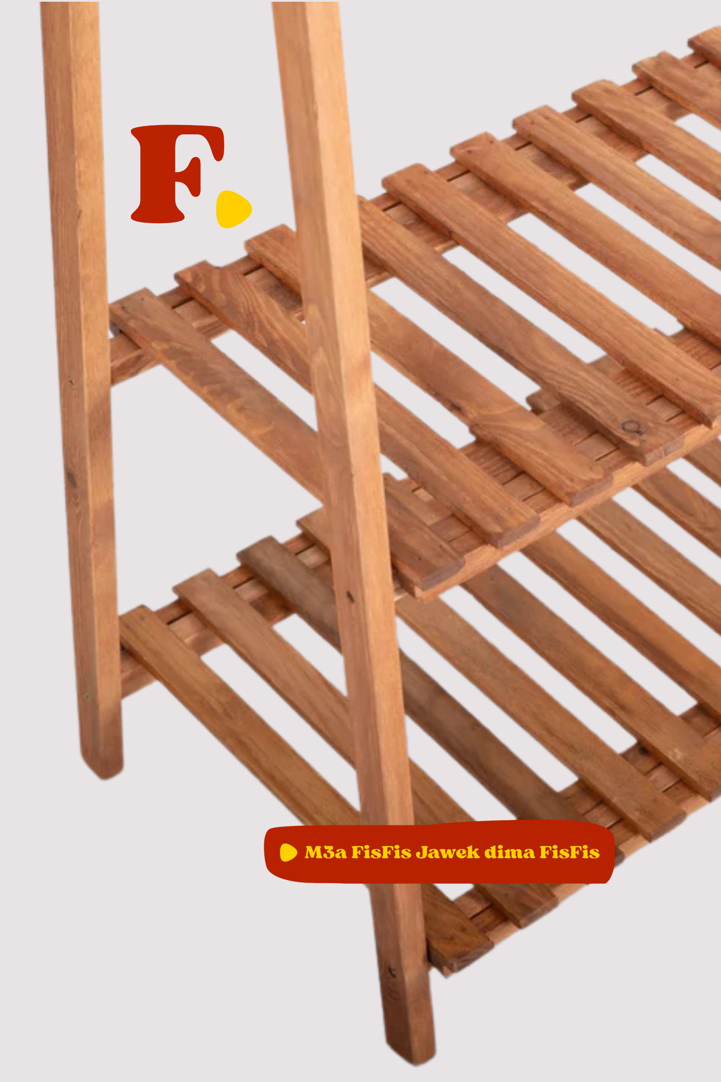 Portant Vêtements en bois multifonction double