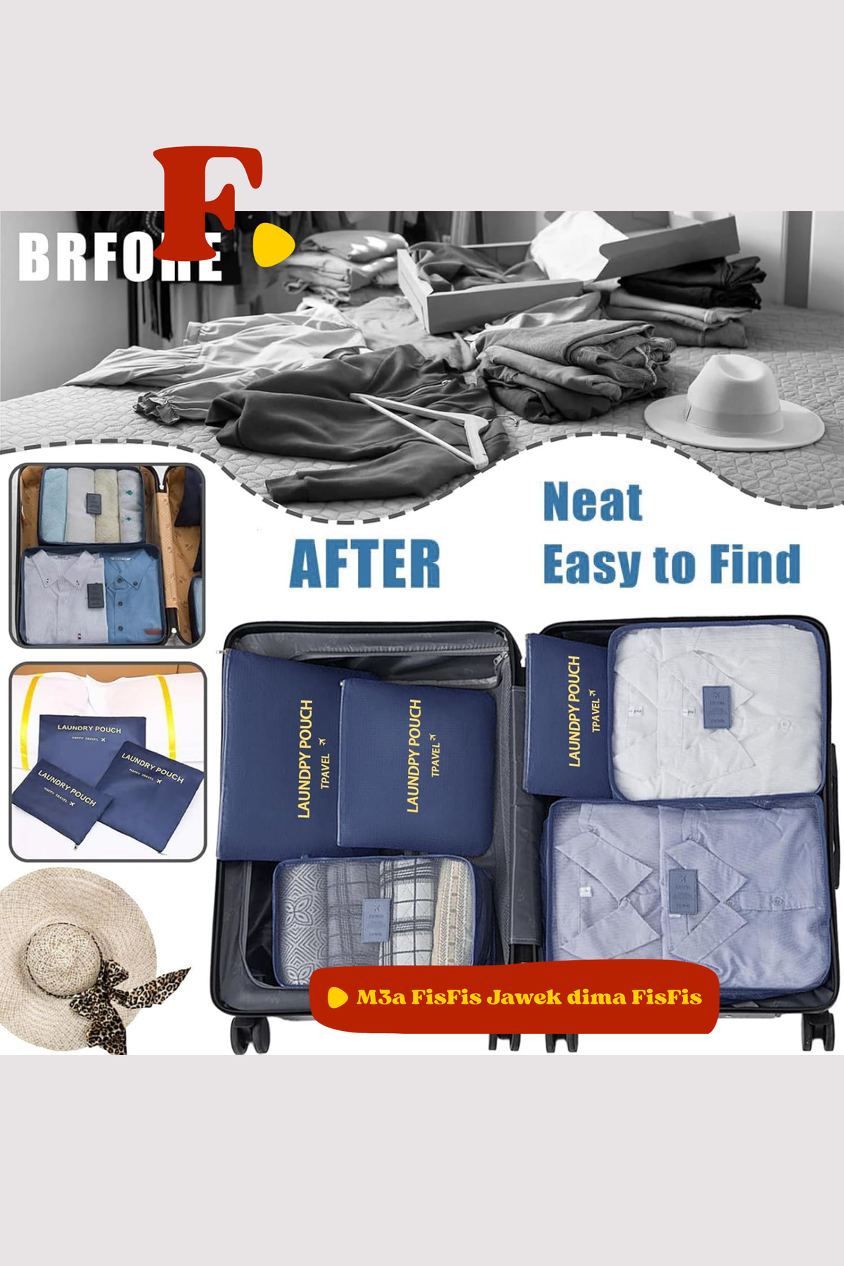 🧳 Organisateurs de Rangement & Bagages – Set Multi-Usage